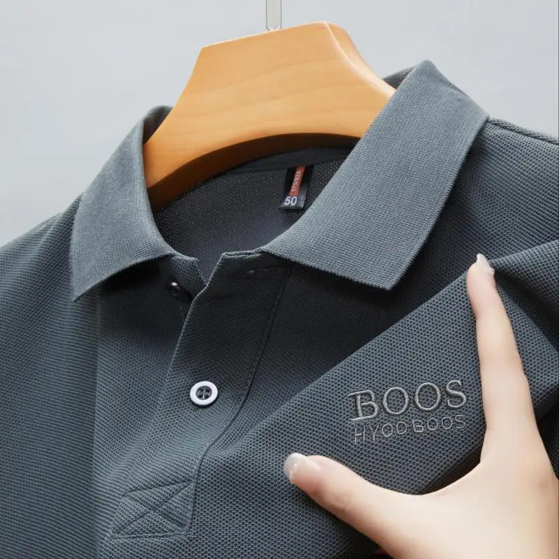 2025 Sommer Neue Marke Besticktes Herren 100% Baumwolle Kurzarm Poloshirt Lässiges Atmungsaktives Oberteil T-Shirt Verkaufsschlager