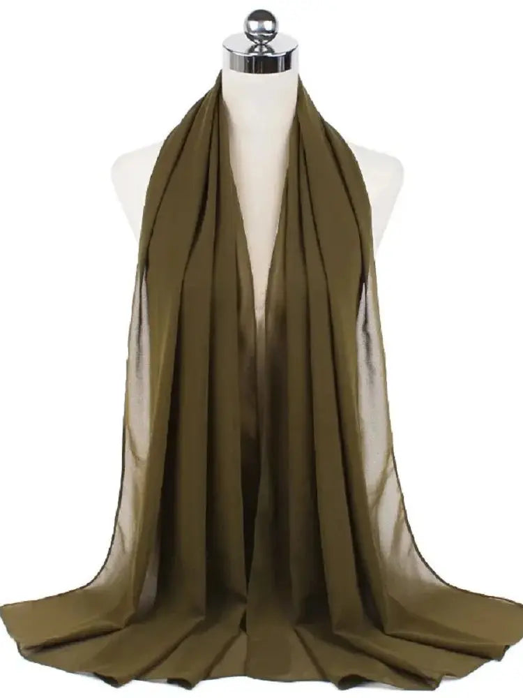 Neue Mode Frauen Einfarbig Chiffon Kopftuch Fertig Zum Tragen Instant Hijab Schal Muslimischer Schal Islamische Hijabs Arabische Kopftücher