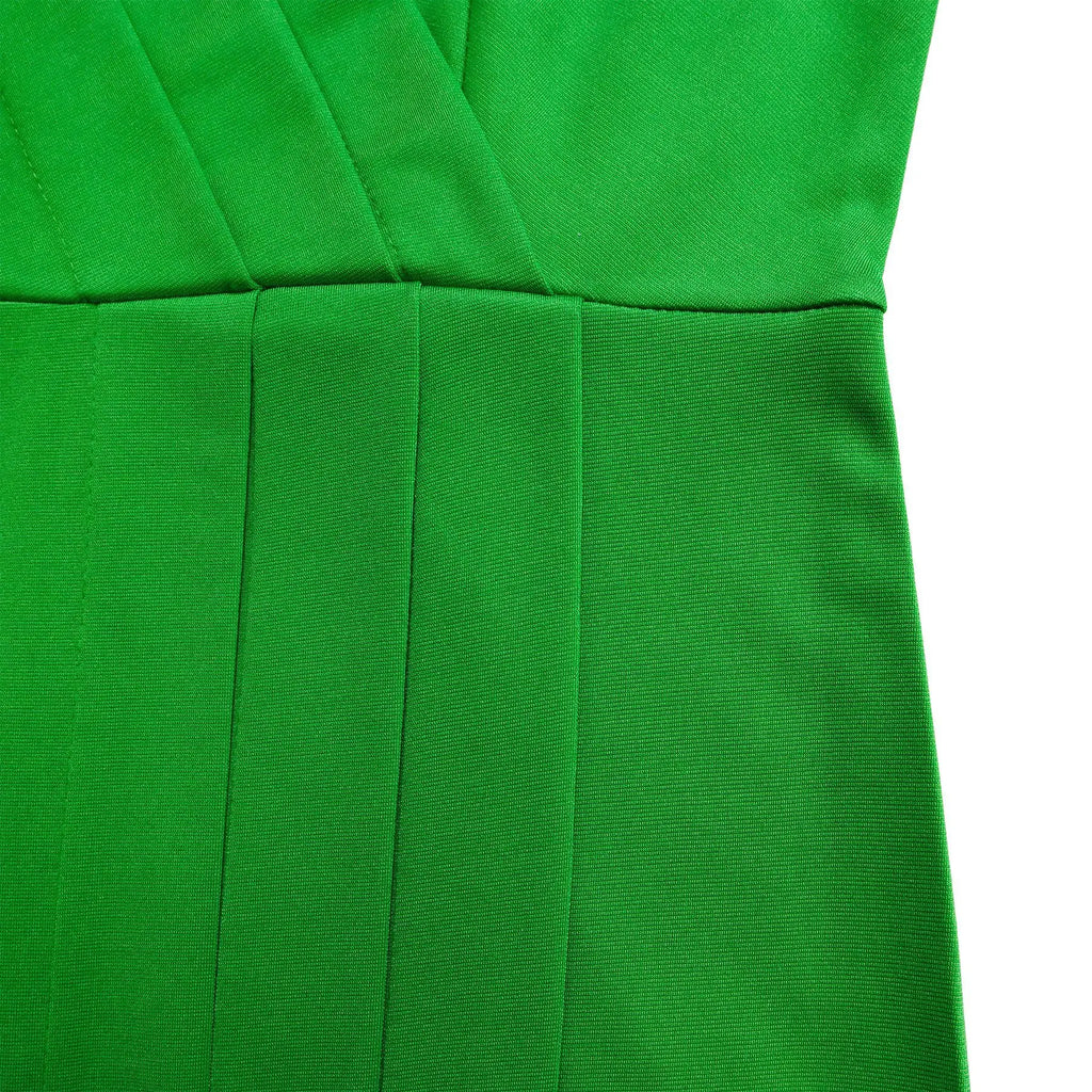 Summer New 2026 Women's Solid Color V-Neck Short Sleeve Dress Pencil Skirt Waist Tunle Material Fashionable Casual Maxi Dress