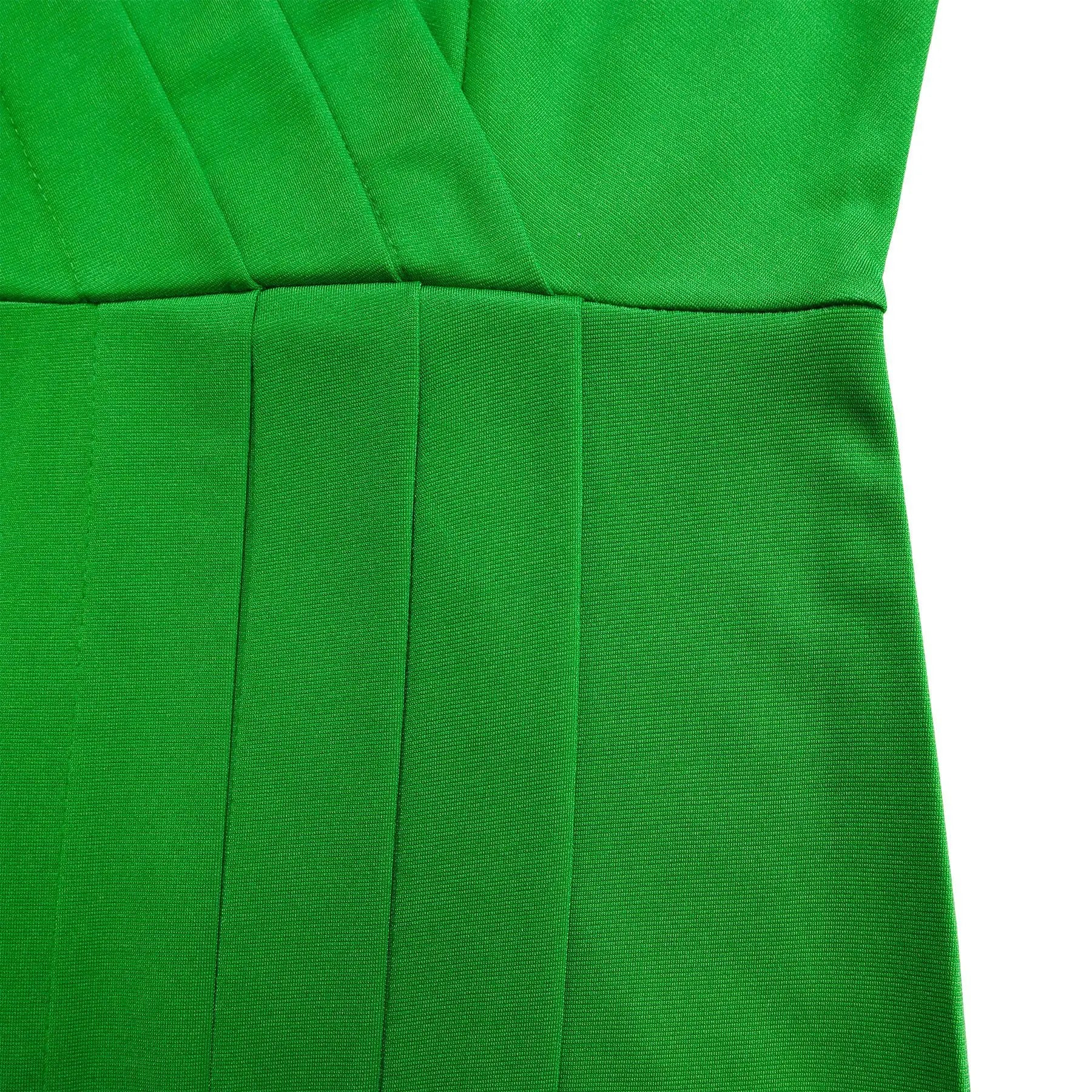 Summer New 2026 Women's Solid Color V-Neck Short Sleeve Dress Pencil Skirt Waist Tunle Material Fashionable Casual Maxi Dress