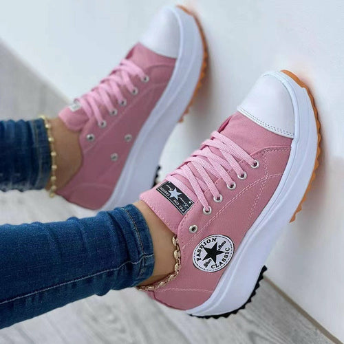 Canvas Schnürschuhe für Damen