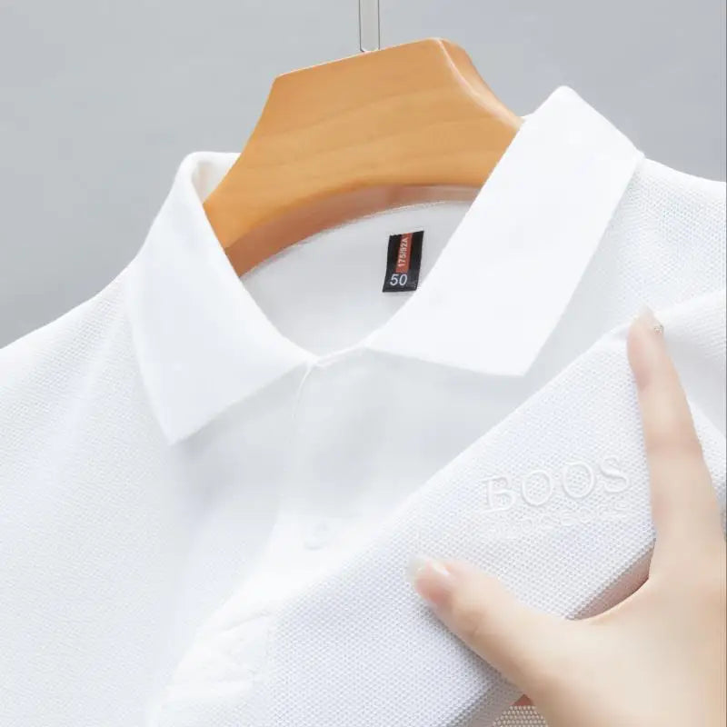 2025 Sommer Neue Marke Besticktes Herren 100% Baumwolle Kurzarm Poloshirt Lässiges Atmungsaktives Oberteil T-Shirt Verkaufsschlager