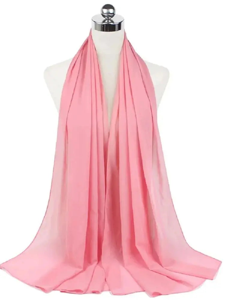 Neue Mode Frauen Einfarbig Chiffon Kopftuch Fertig Zum Tragen Instant Hijab Schal Muslimischer Schal Islamische Hijabs Arabische Kopftücher