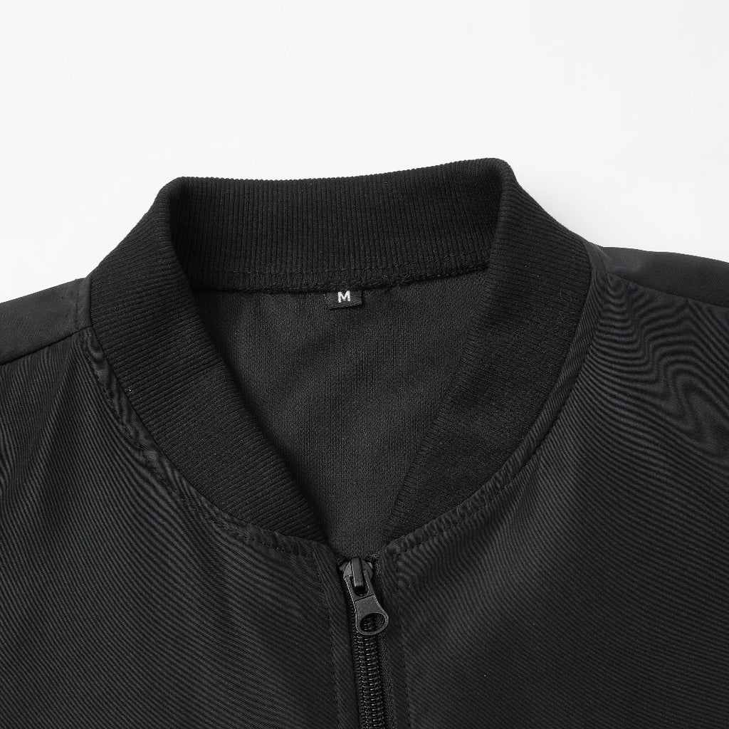 2024 Frühling und Herbst Neue Baseballkragen Kurze Locker Einfarbige Jacke Herren Business Casual Dünner Mantel Trend