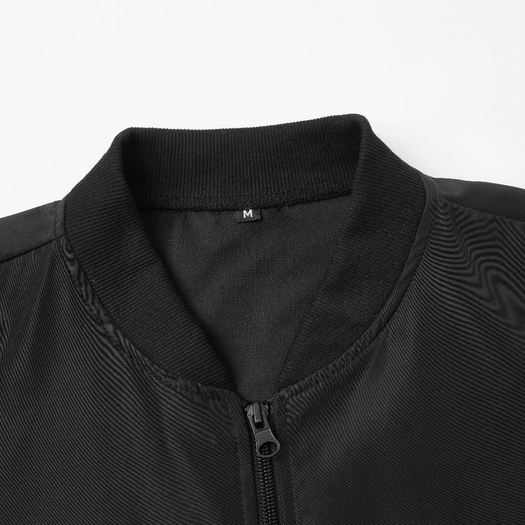 2024 Frühling und Herbst Neue Baseballkragen Kurze Locker Einfarbige Jacke Herren Business Casual Dünner Mantel Trend