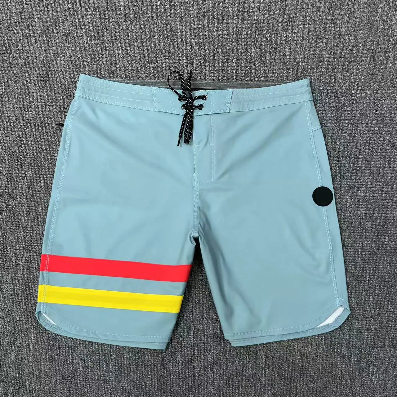 Classic Solid Herren Zweilinien-Shorts Surf Schwimmen Sport Wasserdicht Strand Boardshorts Hoher Stretch Schnelltrocknend Herren Badehose