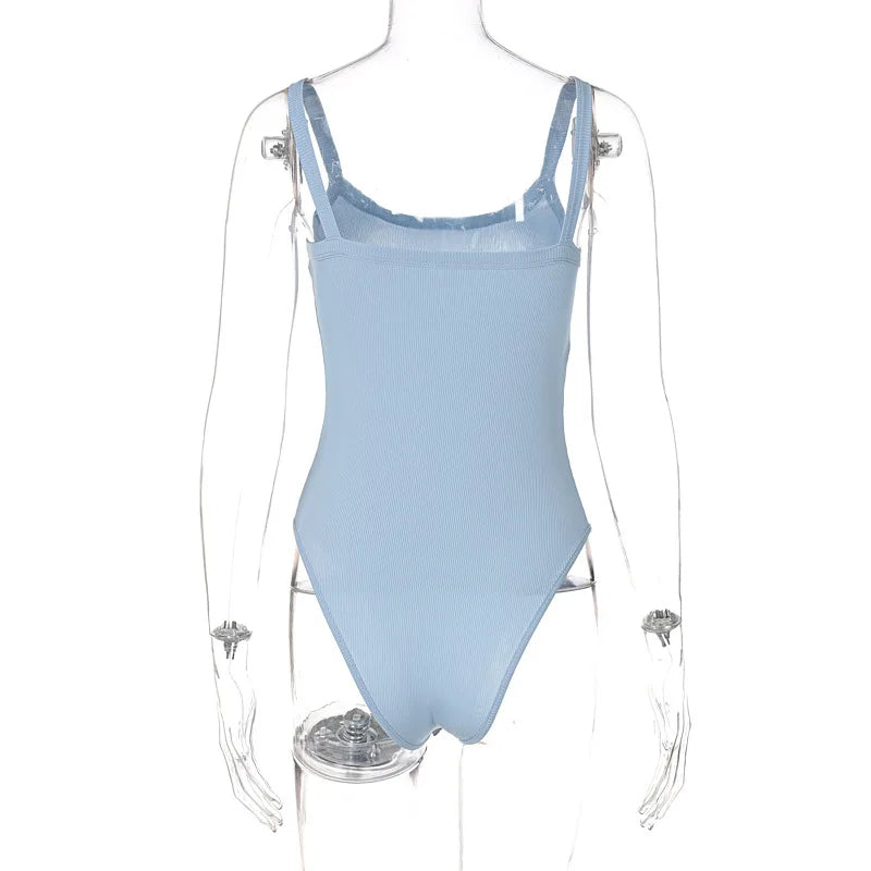 Trägerloser, figurbetonter, sexy Body, lässig, einfach, weiß, Sommer, Body, Damen-Oberteile, ärmellos, transparenter Body, Jumpsuit, eng anliegend
