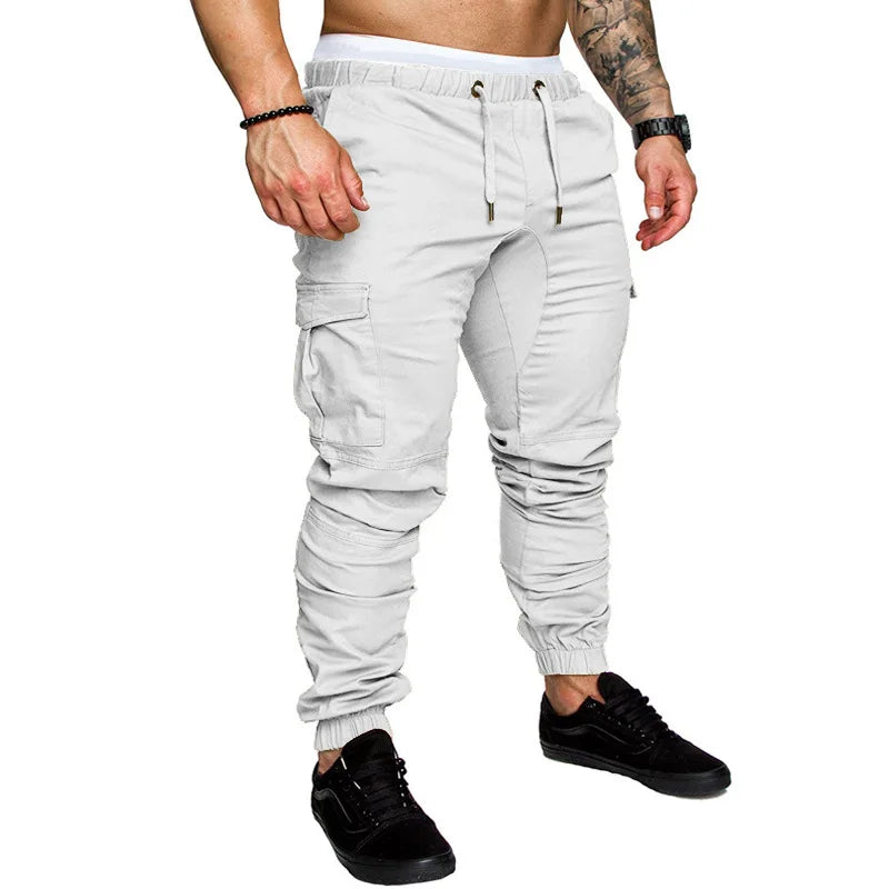 Herrenhosen, dünn, modisch, leger, Joggerhosen 2020, Streetwear Cargo Hosen, Herren Mehrfachtaschen Hosen, Fitness Gym Trainingshosen Herren