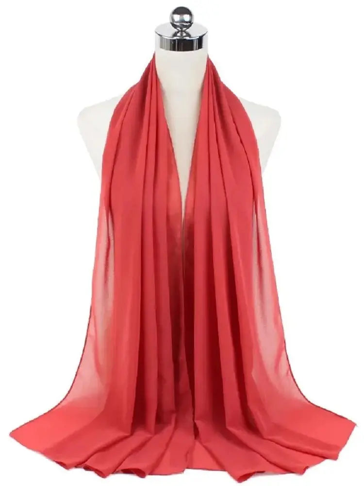 Neue Mode Frauen Einfarbig Chiffon Kopftuch Fertig Zum Tragen Instant Hijab Schal Muslimischer Schal Islamische Hijabs Arabische Kopftücher