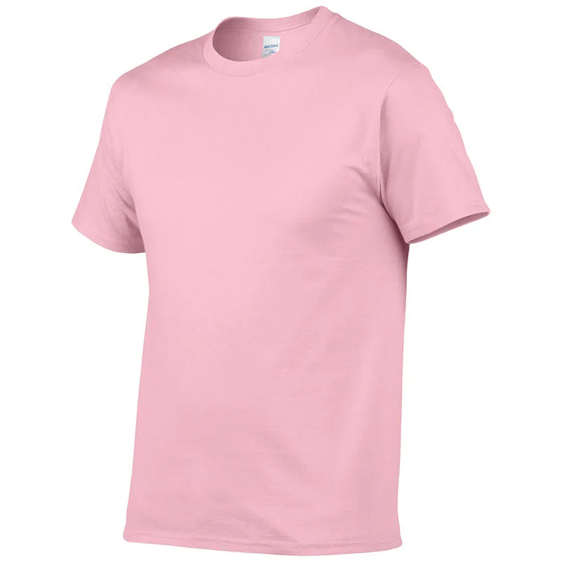 Sommer-Stil Hochwertiges 100% Baumwoll-T-Shirt Unifarben T-Shirt Herren Reinfarbige T-Shirts Marke Kurzarm T-Shirt Herrenbekleidung