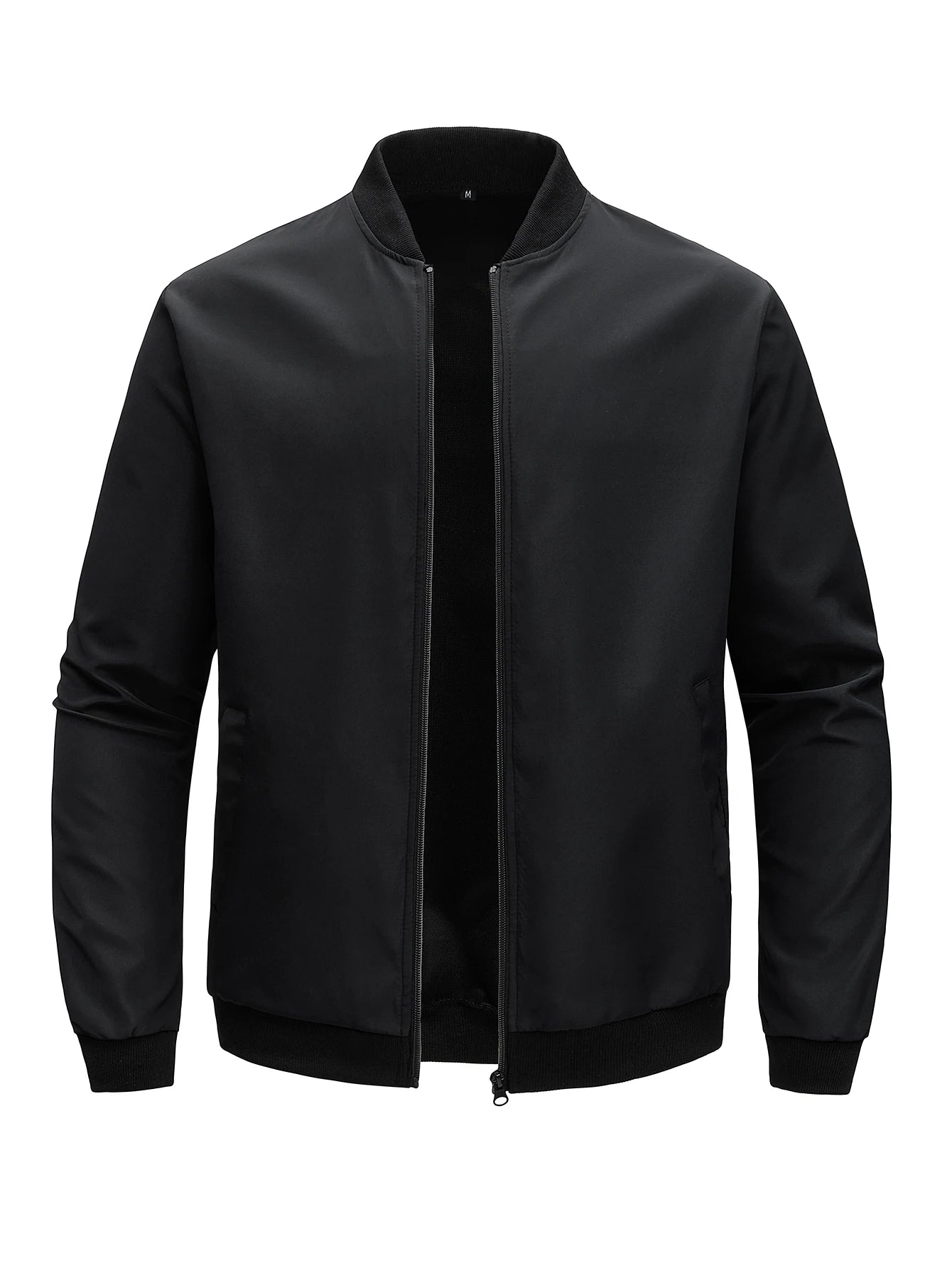 2024 Frühling und Herbst Neue Baseballkragen Kurze Locker Einfarbige Jacke Herren Business Casual Dünner Mantel Trend