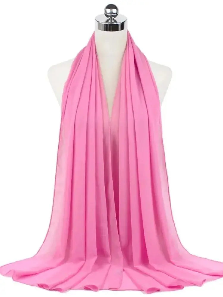 Neue Mode Frauen Einfarbig Chiffon Kopftuch Fertig Zum Tragen Instant Hijab Schal Muslimischer Schal Islamische Hijabs Arabische Kopftücher