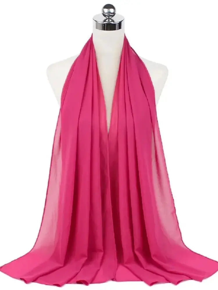Neue Mode Frauen Einfarbig Chiffon Kopftuch Fertig Zum Tragen Instant Hijab Schal Muslimischer Schal Islamische Hijabs Arabische Kopftücher