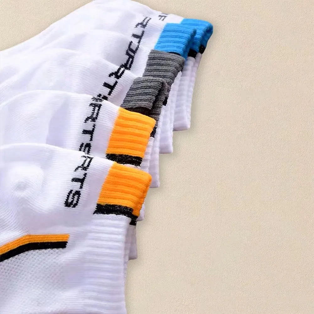 5 Paar Herren Sommersocken, trendig, modisch, schlicht, vielseitig, Herren-Sneaker-Socken, bequem, leicht, atmungsaktiv, Freizeitsocken