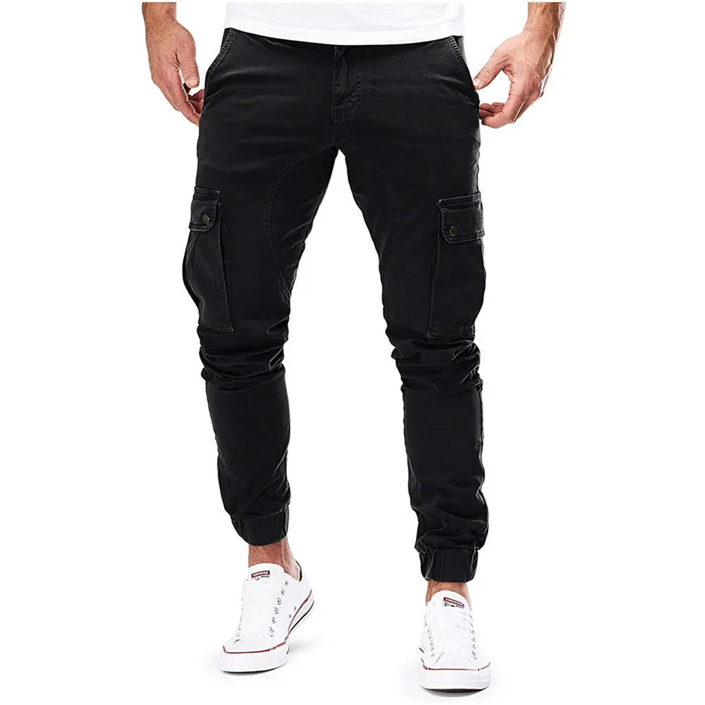 Herrenhosen, dünn, modisch, leger, Joggerhosen 2020, Streetwear Cargo Hosen, Herren Mehrfachtaschen Hosen, Fitness Gym Trainingshosen Herren