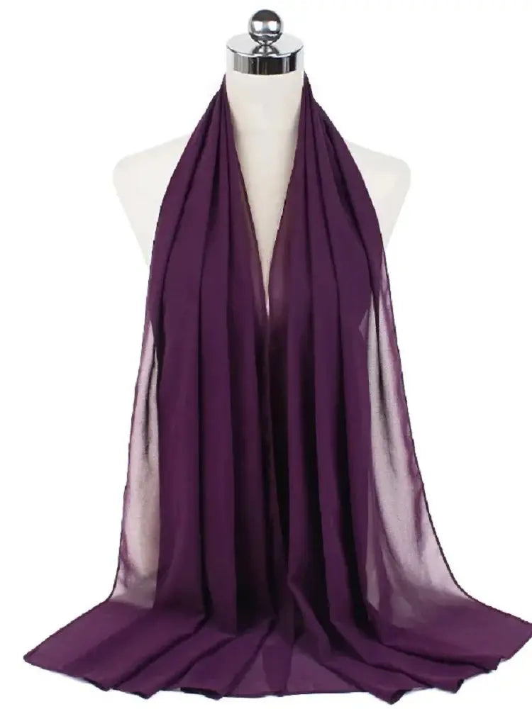Neue Mode Frauen Einfarbig Chiffon Kopftuch Fertig Zum Tragen Instant Hijab Schal Muslimischer Schal Islamische Hijabs Arabische Kopftücher