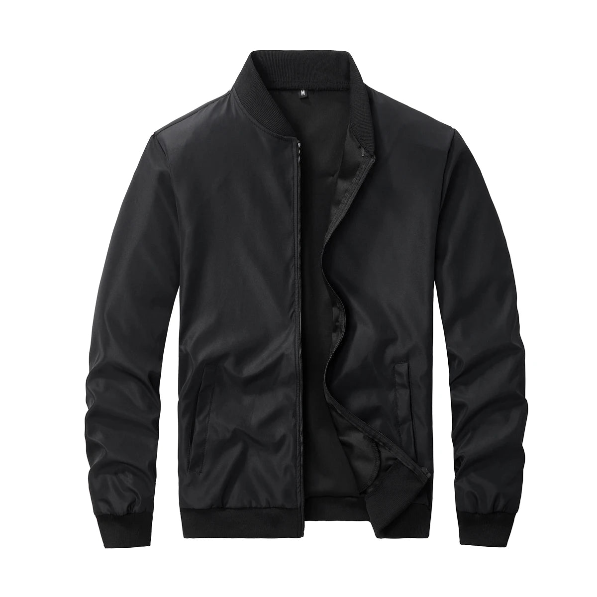 2024 Frühling und Herbst Neue Baseballkragen Kurze Locker Einfarbige Jacke Herren Business Casual Dünner Mantel Trend