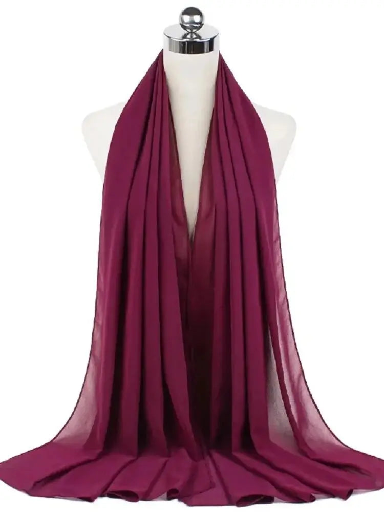 Neue Mode Frauen Einfarbig Chiffon Kopftuch Fertig Zum Tragen Instant Hijab Schal Muslimischer Schal Islamische Hijabs Arabische Kopftücher