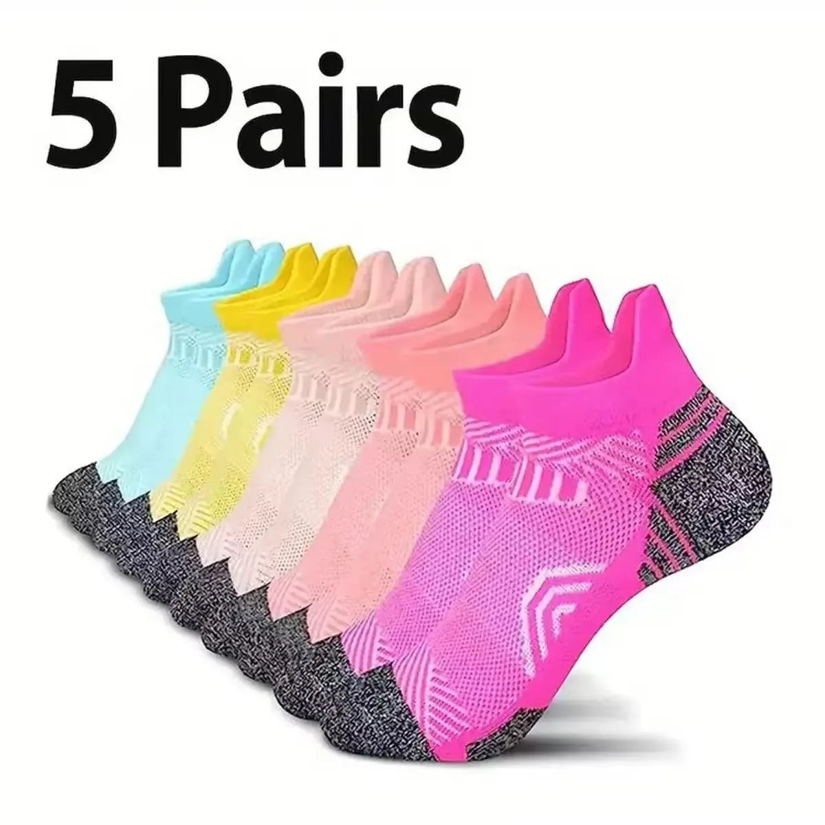 5 Paar Herren Sommersocken, trendig, modisch, schlicht, vielseitig, Herren-Sneaker-Socken, bequem, leicht, atmungsaktiv, Freizeitsocken