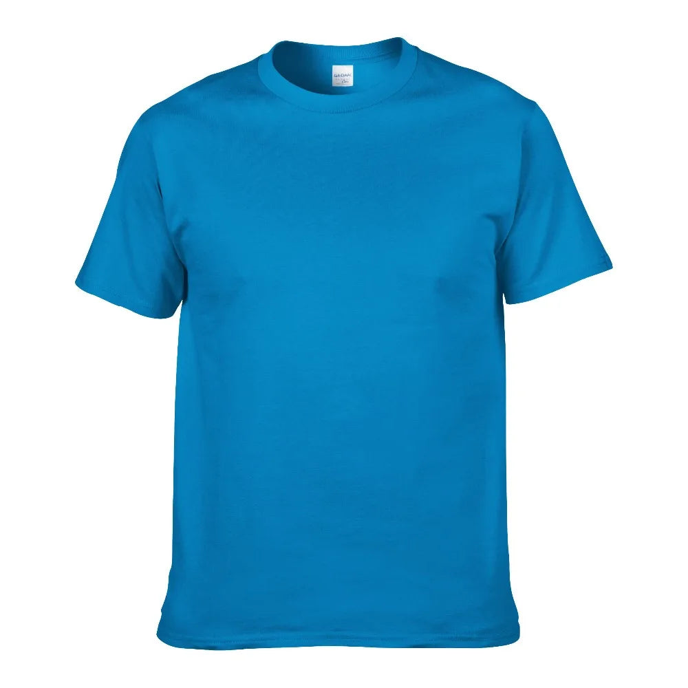 Sommer-Stil Hochwertiges 100% Baumwoll-T-Shirt Unifarben T-Shirt Herren Reinfarbige T-Shirts Marke Kurzarm T-Shirt Herrenbekleidung