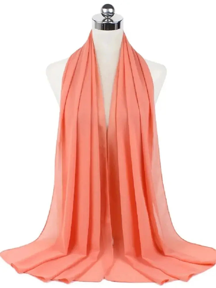 Neue Mode Frauen Einfarbig Chiffon Kopftuch Fertig Zum Tragen Instant Hijab Schal Muslimischer Schal Islamische Hijabs Arabische Kopftücher