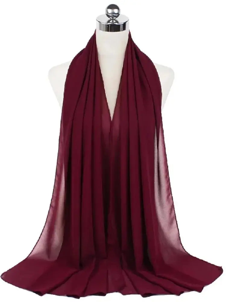 Neue Mode Frauen Einfarbig Chiffon Kopftuch Fertig Zum Tragen Instant Hijab Schal Muslimischer Schal Islamische Hijabs Arabische Kopftücher