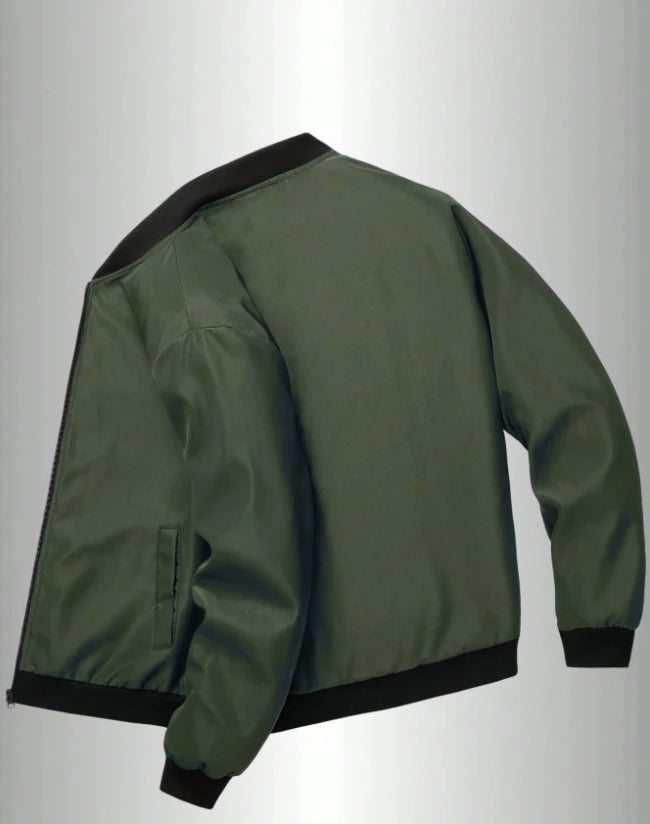 2024 Frühling und Herbst Neue Baseballkragen Kurze Locker Einfarbige Jacke Herren Business Casual Dünner Mantel Trend