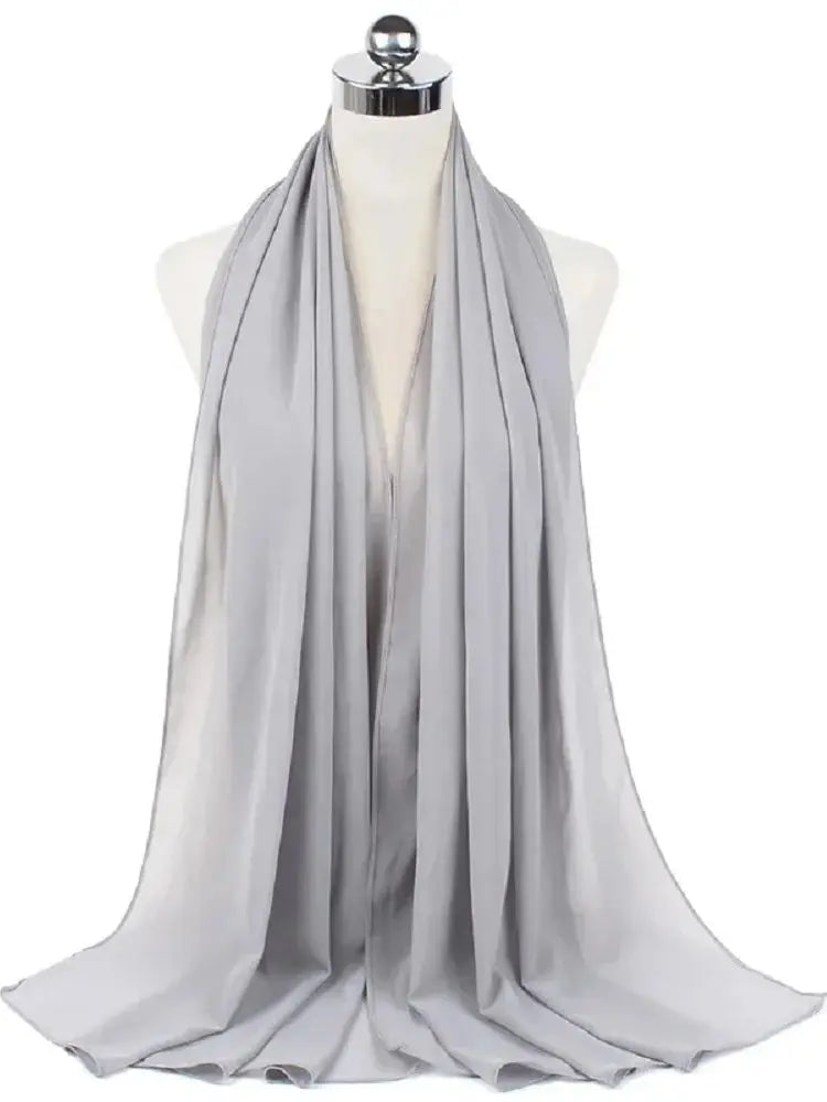 Neue Mode Frauen Einfarbig Chiffon Kopftuch Fertig Zum Tragen Instant Hijab Schal Muslimischer Schal Islamische Hijabs Arabische Kopftücher