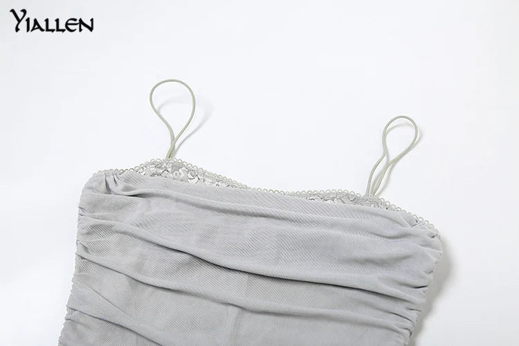 Nibber Herbst Damen Sexy Sling Retro Einfarbig Ärmellose Kleider 2023 Neue Mode Rückenfreie Kleider Strandparty Club Kleidung Hot
