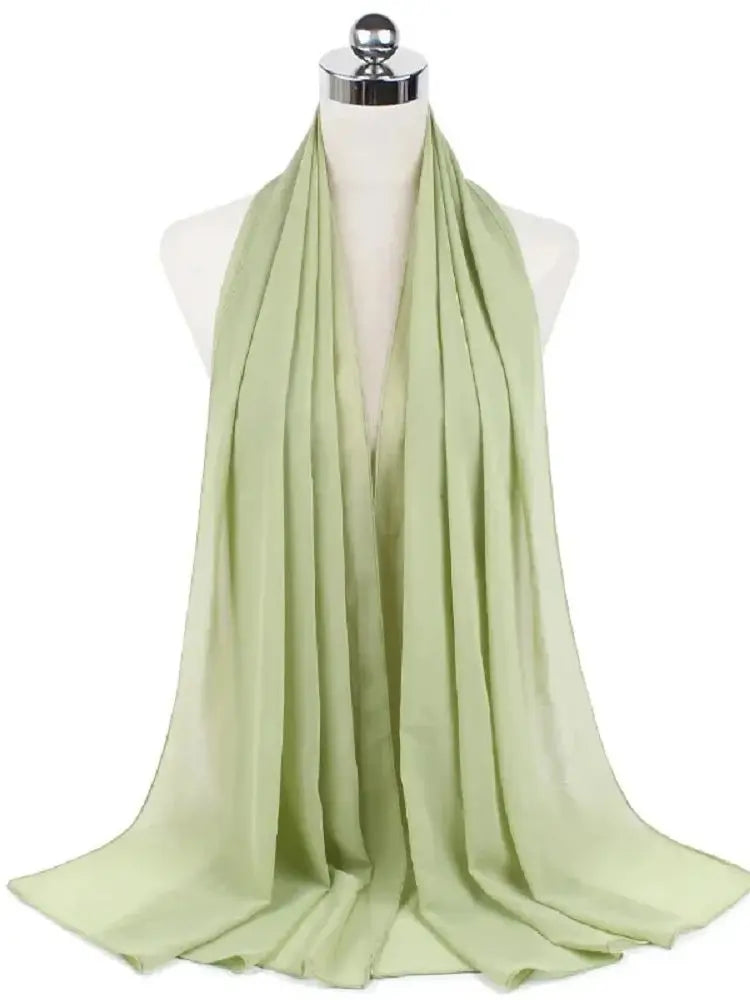 Neue Mode Frauen Einfarbig Chiffon Kopftuch Fertig Zum Tragen Instant Hijab Schal Muslimischer Schal Islamische Hijabs Arabische Kopftücher