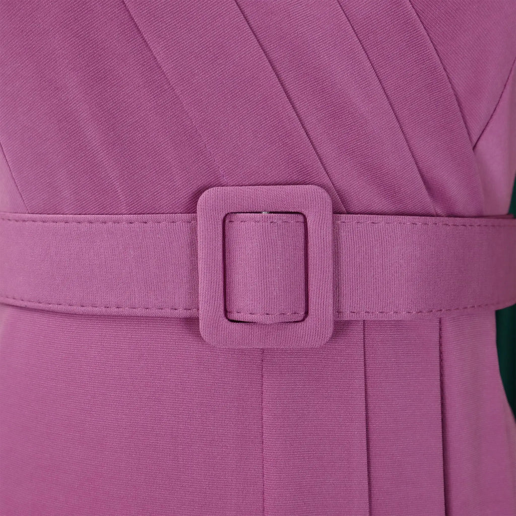 Summer New 2026 Women's Solid Color V-Neck Short Sleeve Dress Pencil Skirt Waist Tunle Material Fashionable Casual Maxi Dress
