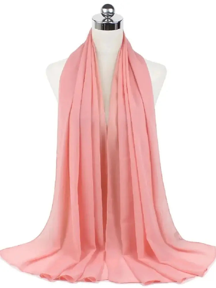 Neue Mode Frauen Einfarbig Chiffon Kopftuch Fertig Zum Tragen Instant Hijab Schal Muslimischer Schal Islamische Hijabs Arabische Kopftücher