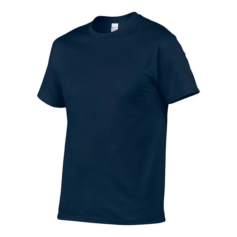 Sommer-Stil Hochwertiges 100% Baumwoll-T-Shirt Unifarben T-Shirt Herren Reinfarbige T-Shirts Marke Kurzarm T-Shirt Herrenbekleidung