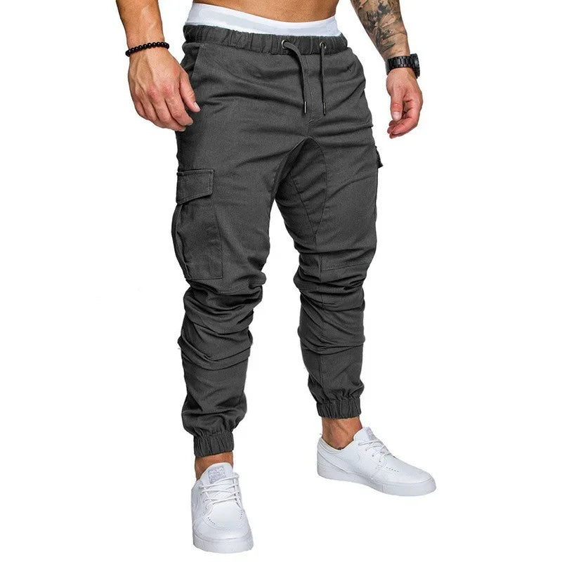 Herrenhosen, dünn, modisch, leger, Joggerhosen 2020, Streetwear Cargo Hosen, Herren Mehrfachtaschen Hosen, Fitness Gym Trainingshosen Herren