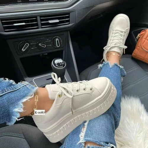 Damen-Freizeit-Sneaker mit Plateau