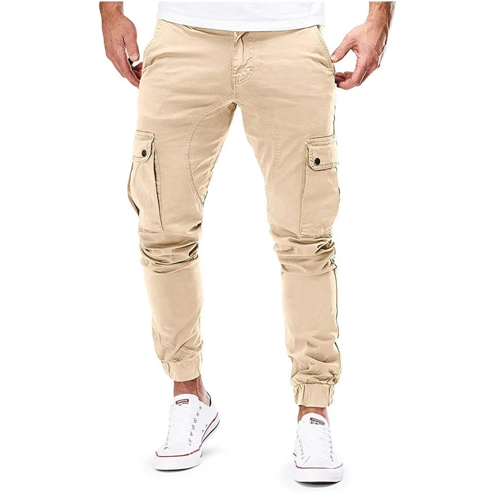 Herrenhosen, dünn, modisch, leger, Joggerhosen 2020, Streetwear Cargo Hosen, Herren Mehrfachtaschen Hosen, Fitness Gym Trainingshosen Herren