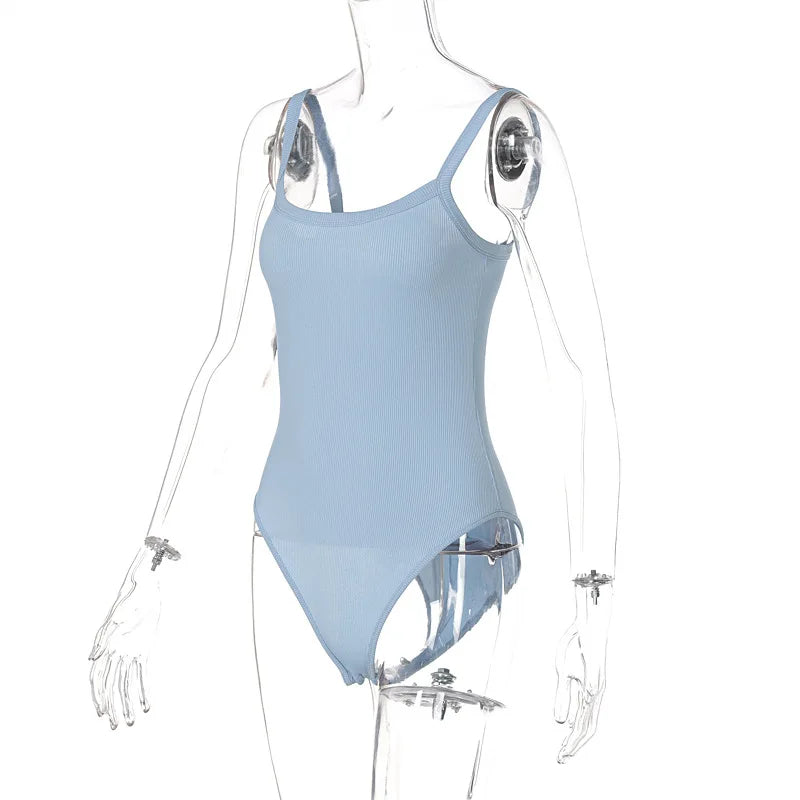 Trägerloser, figurbetonter, sexy Body, lässig, einfach, weiß, Sommer, Body, Damen-Oberteile, ärmellos, transparenter Body, Jumpsuit, eng anliegend