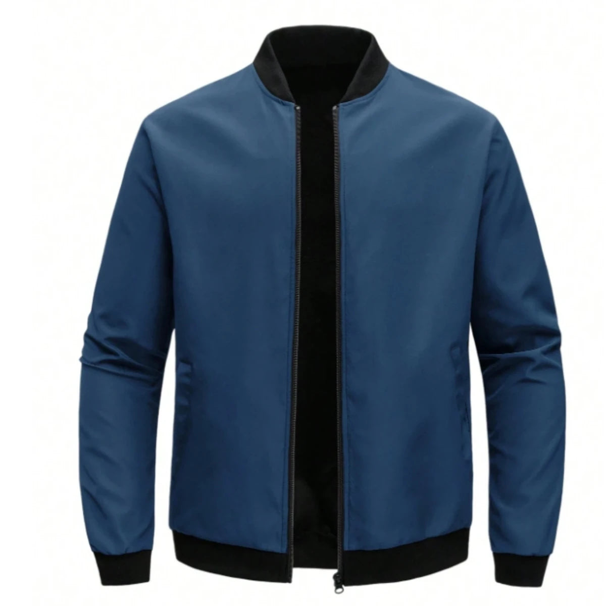 2024 Frühling und Herbst Neue Baseballkragen Kurze Locker Einfarbige Jacke Herren Business Casual Dünner Mantel Trend