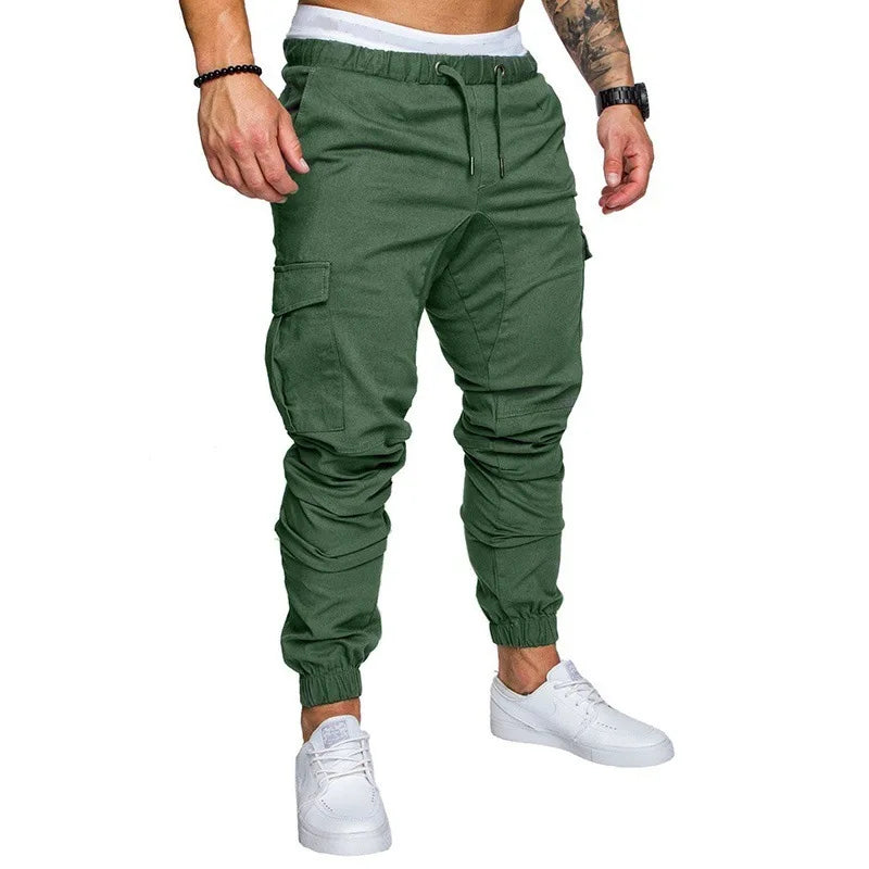 Herrenhosen, dünn, modisch, leger, Joggerhosen 2020, Streetwear Cargo Hosen, Herren Mehrfachtaschen Hosen, Fitness Gym Trainingshosen Herren