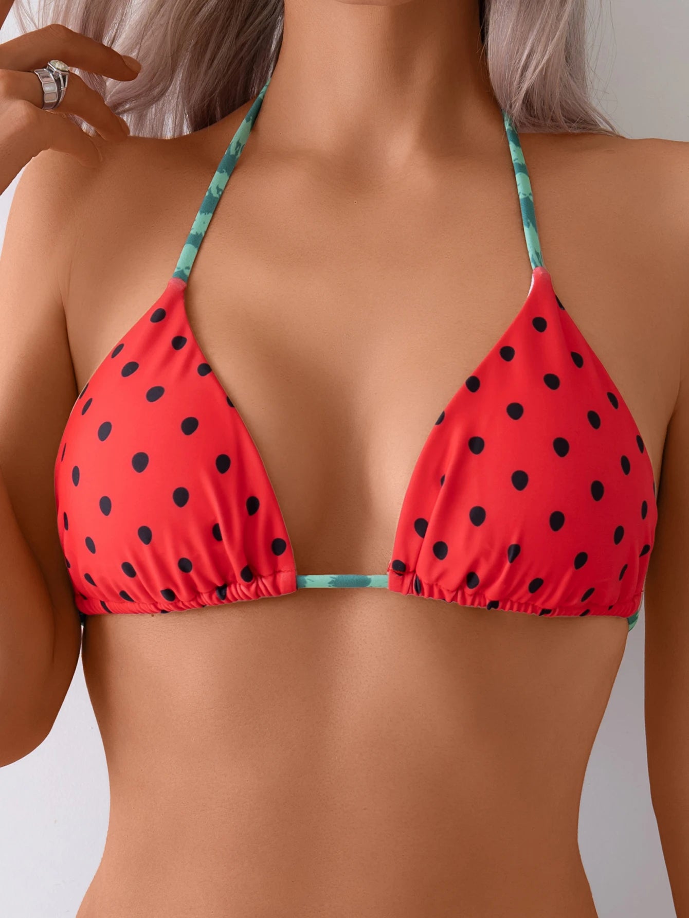 Triangle String Bikinis 2026 Neckholder Badeanzug Damen Wassermelone Sexy Bademode Weibliche Badende Badebekleidung Schwimmanzug Strandmode