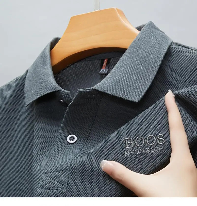 2025 Sommer Neue Marke Besticktes Herren 100% Baumwolle Kurzarm Poloshirt Lässiges Atmungsaktives Oberteil T-Shirt Verkaufsschlager