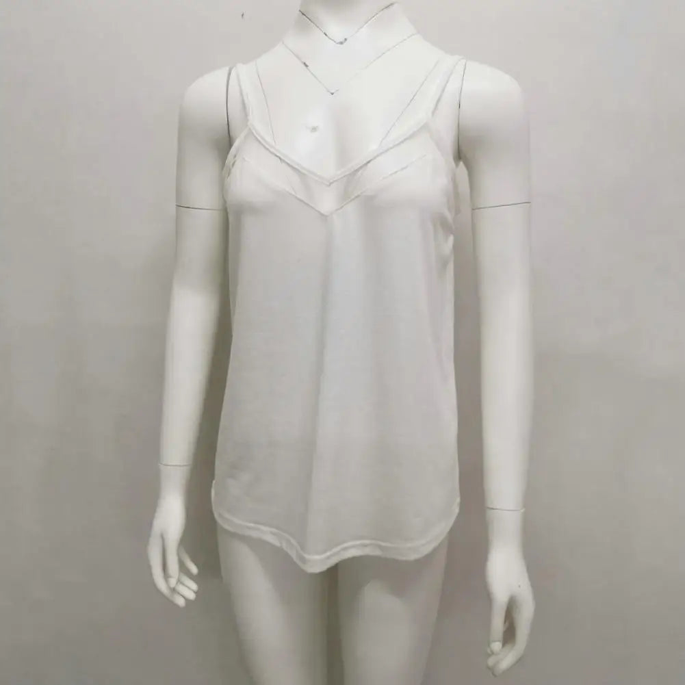 Schickes lockeres Tanktop ärmellos Alltagskleidung feuchtigkeitsableitendes Unterhemd Damen Weste