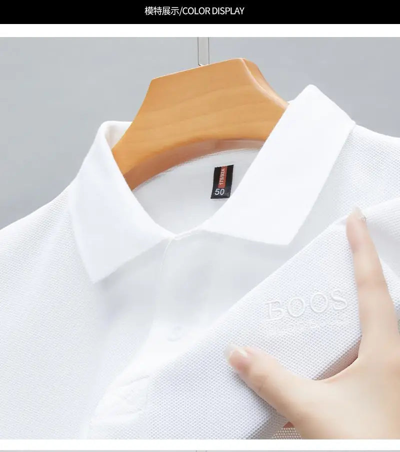 2025 Sommer Neue Marke Besticktes Herren 100% Baumwolle Kurzarm Poloshirt Lässiges Atmungsaktives Oberteil T-Shirt Verkaufsschlager