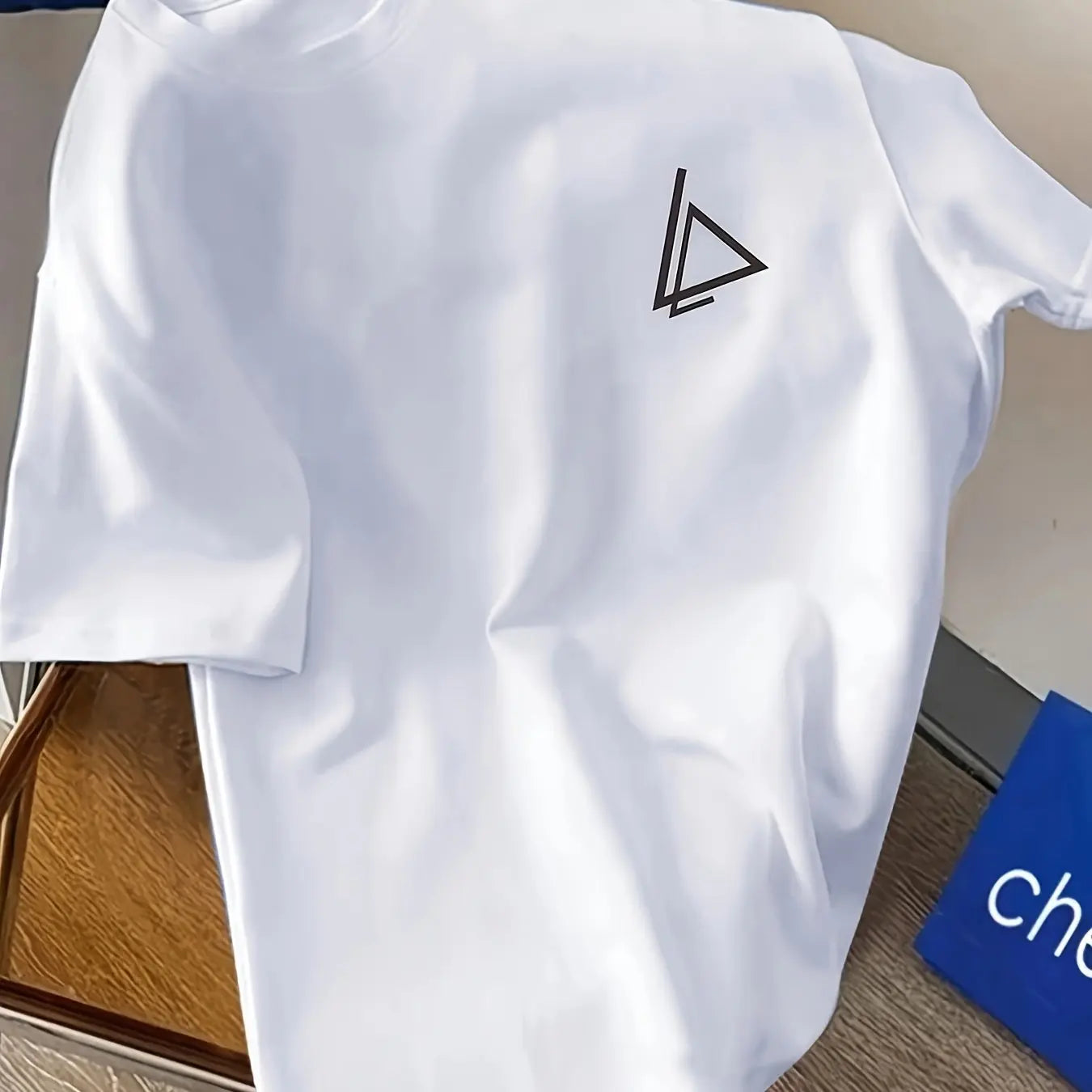 Herren Sommer 100 Baumwolle modisch lässig locker Übergröße trendiger Musterdruck Sport Rundhals Kurzarm T-Shirt Oberteil