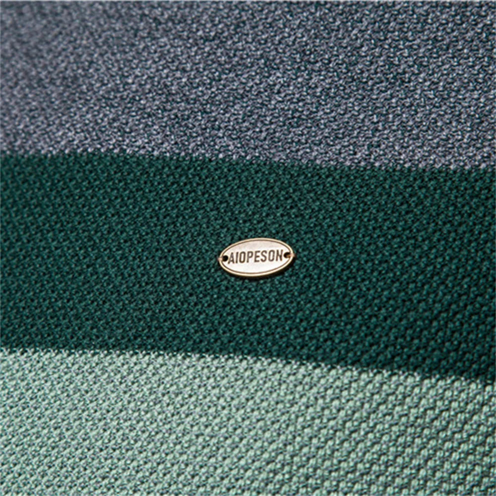 AIOPESON Gestreifter Baumwollpullover Herren Lässiger O-Ausschnitt Hochwertiger Pullover Gestrickte Pullover Herren Neue Wintermarke Herrenpullover