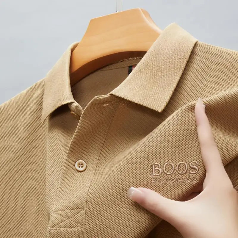 2025 Sommer Neue Marke Besticktes Herren 100% Baumwolle Kurzarm Poloshirt Lässiges Atmungsaktives Oberteil T-Shirt Verkaufsschlager
