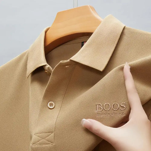 2025 Sommer Neue Marke Besticktes Herren 100% Baumwolle Kurzarm Poloshirt Lässiges Atmungsaktives Oberteil T-Shirt Verkaufsschlager