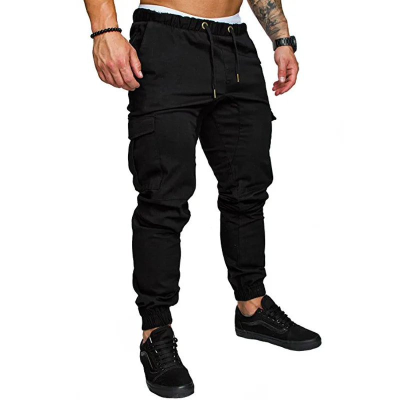 Herrenhosen, dünn, modisch, leger, Joggerhosen 2020, Streetwear Cargo Hosen, Herren Mehrfachtaschen Hosen, Fitness Gym Trainingshosen Herren