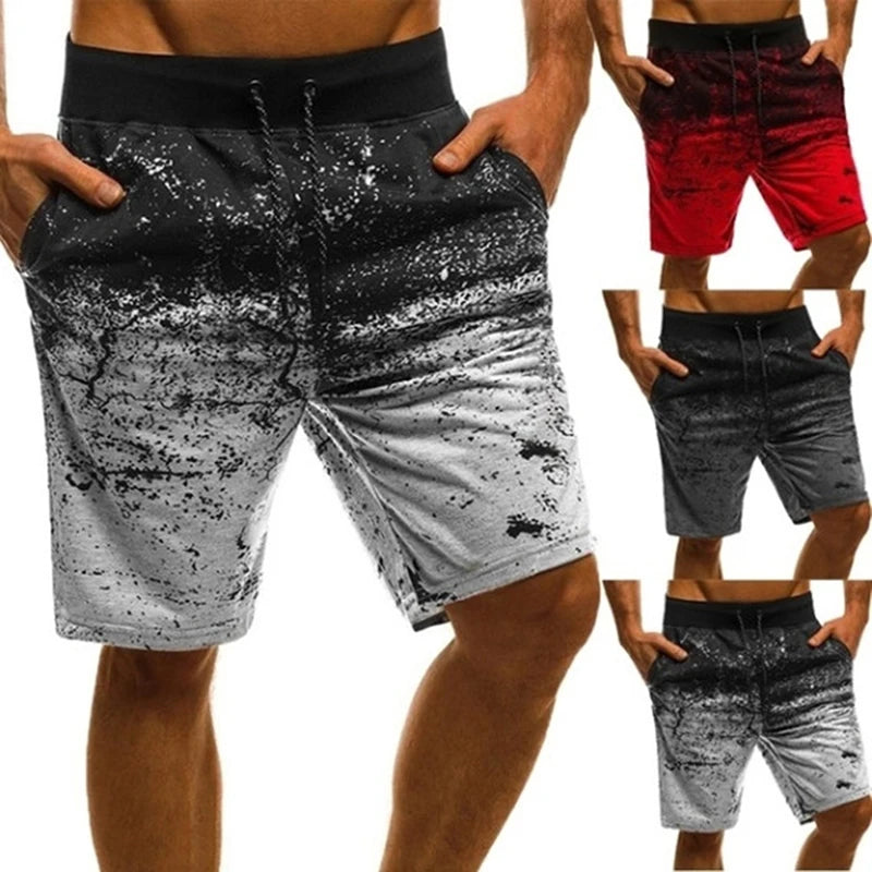 2023 Mode Herren Freizeitshorts Fashion Bedruckte Jogger Shorts Sweatpants Sommer Kordelzug Hip Hop Slim Workout Shorts Outdoor