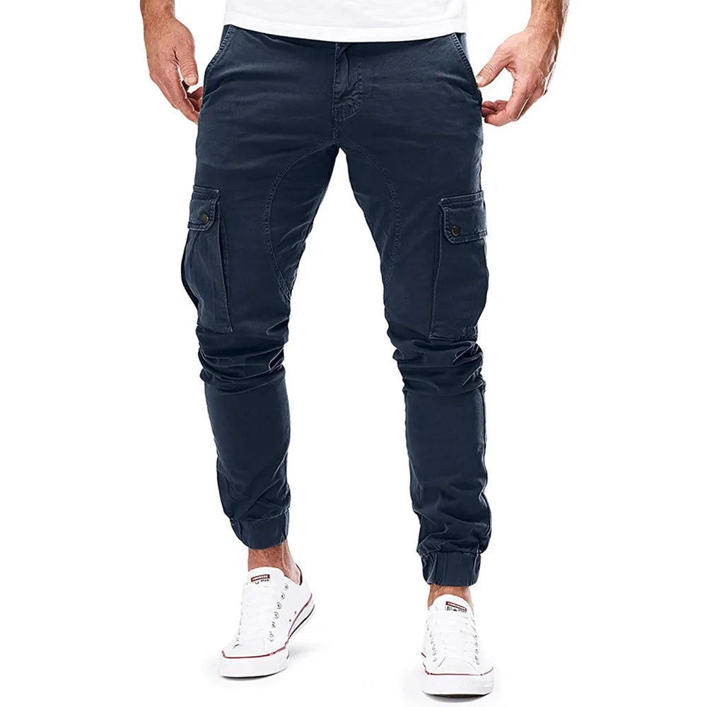 Herrenhosen, dünn, modisch, leger, Joggerhosen 2020, Streetwear Cargo Hosen, Herren Mehrfachtaschen Hosen, Fitness Gym Trainingshosen Herren